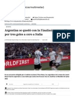 Argentina Se Quedó Con La Finalíssima - Venció Por Tres Goles A Cero A Italia - El Mostrador
