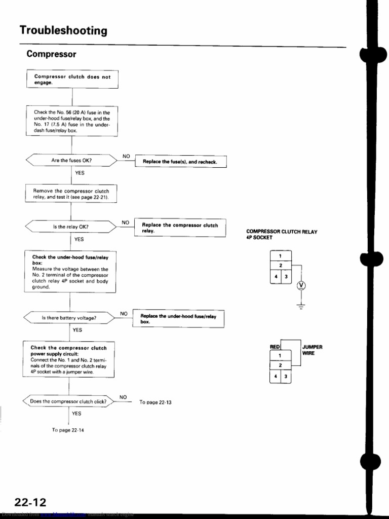 Compressor Clutch Not Engage Civic PDF