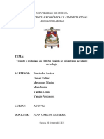 Trámite A Realizarse Cuando Se Presenta Un Accidente de Trabajo.