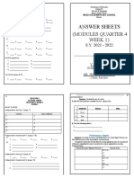 Answer Sheet Booklet Quarter 4 Week 1