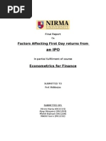 Download Factors Affecting First Day Returns From an IPO by Nikhil Gore SN57668502 doc pdf