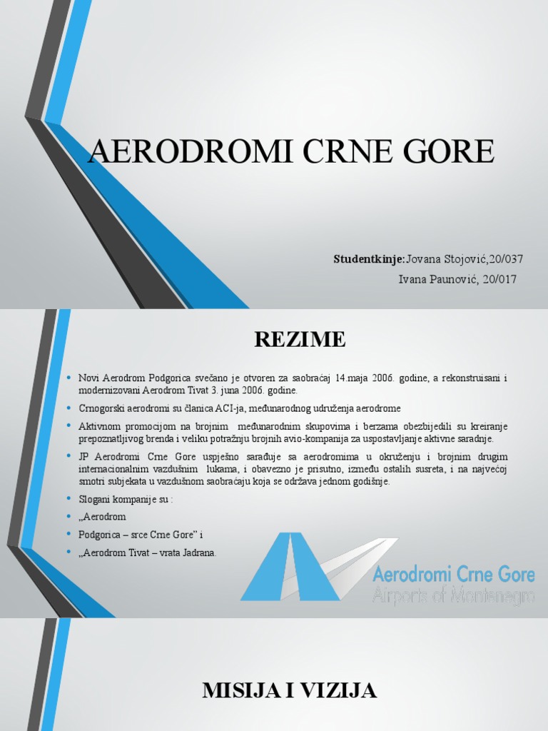 Aerodromi Crne Gore | PDF