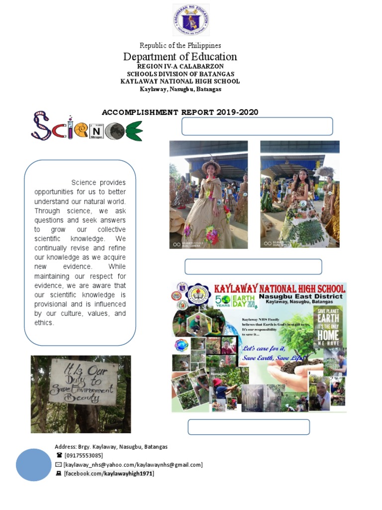 Science Accomplishment Report 2019 | PDF