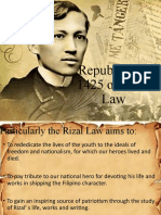 Republic Act 1425 or Rizal Law
