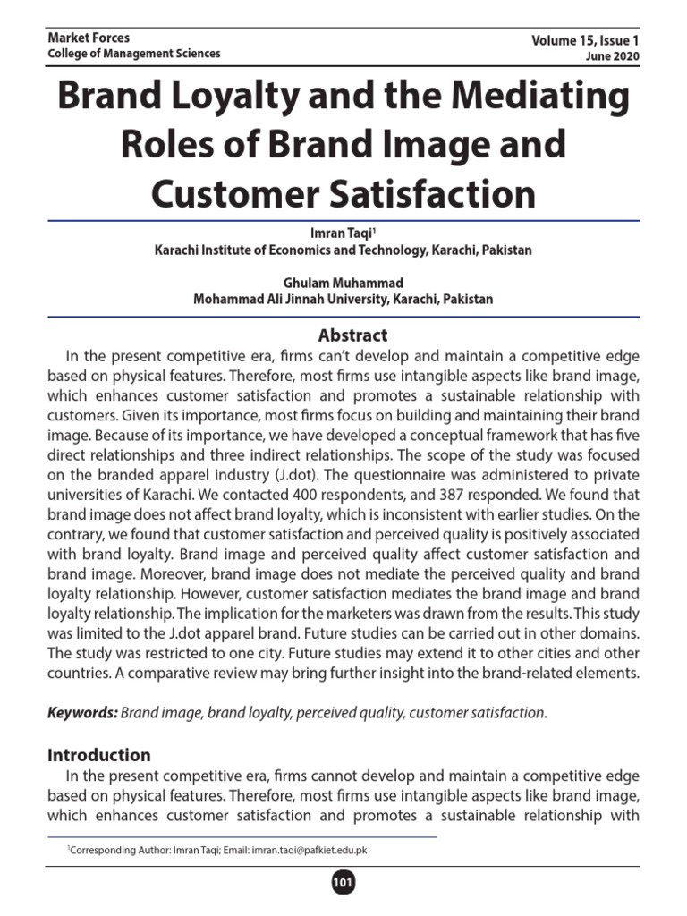 Brand Loyalty in Apparel Industry | PDF | Brand | Customer Satisfaction