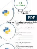 Basic Features of Python II