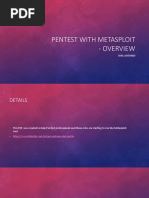 Pentest With Metasploit - Overview