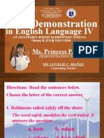 Final Demonstration: in English Language IV