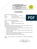 Surat Rekomendasi Pimpinan PT Untuk DPL