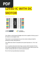 L293D Ic With DC Motor: Information