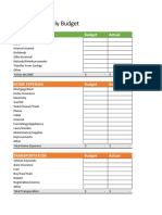 Personal Budget Template