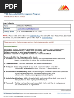 VCE Corporate Skill Development Program: CSD Summary Report Format