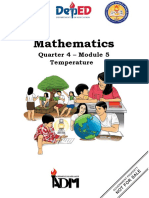 Mathematics: Quarter 4 - Module 5 Temperature