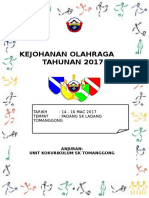 Kejohanan Olahraga TAHUNAN 2017: Tarikh: 14 - 16 MAC 2017 Tempat: Padang SK Ladang Tomanggong