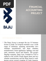 Financial Project On Bajaj