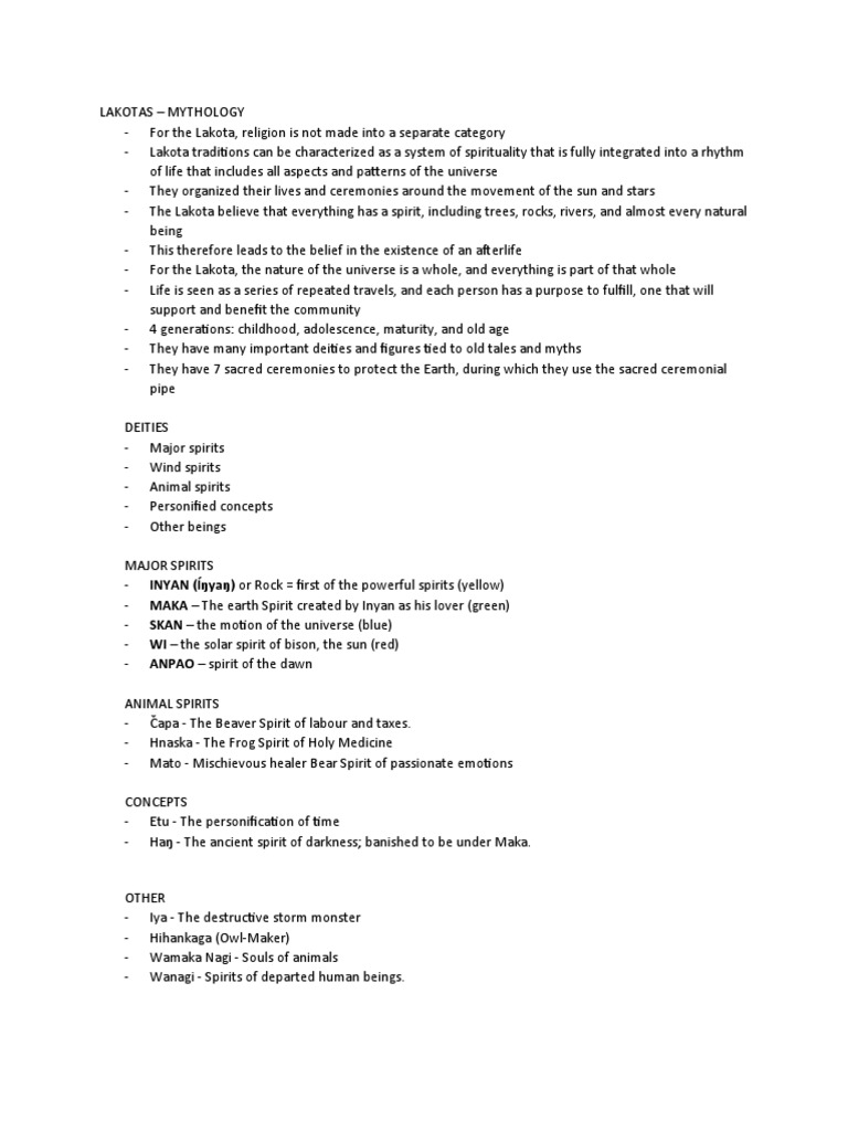 LAKOTAS PDF Folklore