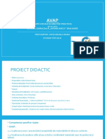 Proiect Didactic - Avap - Clasa Aiia