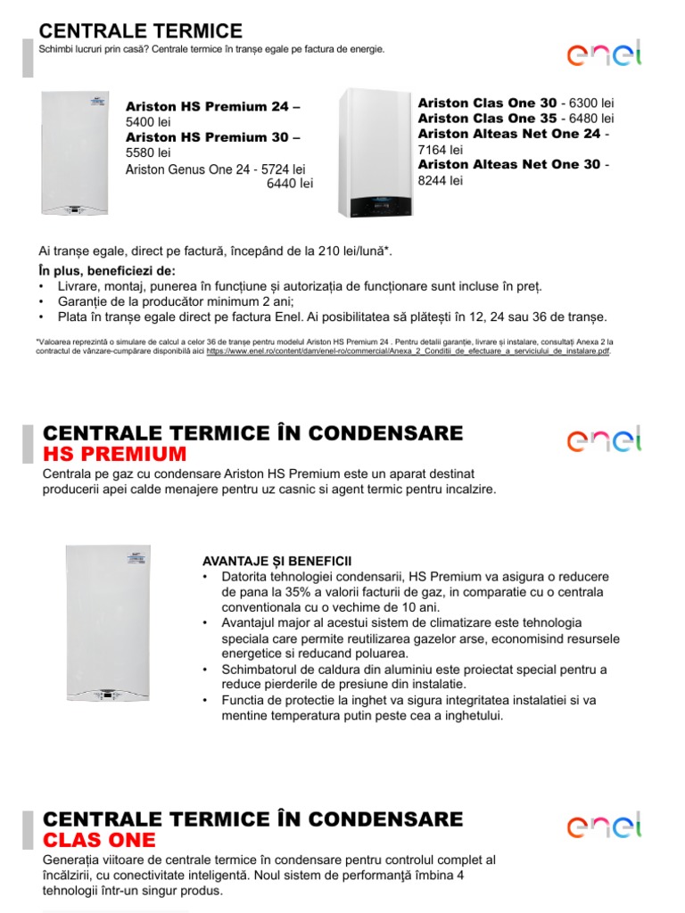 Centrale Termice de La Enel, Modele Disponibile | PDF