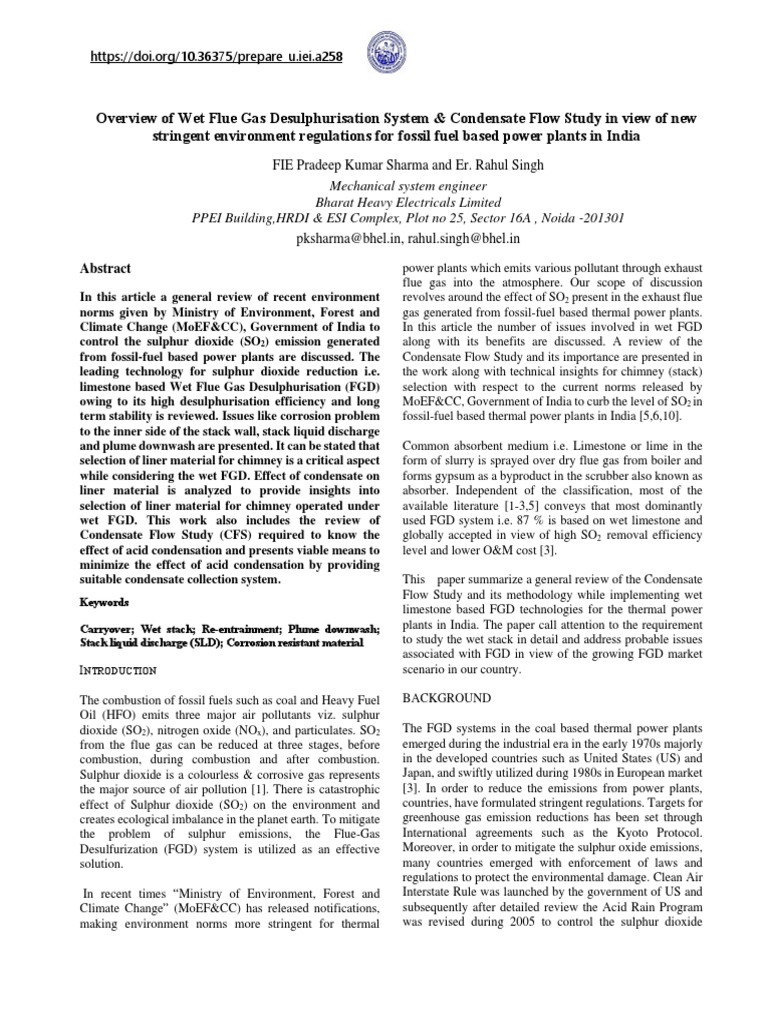 Stack HT FGD | PDF | Chimney | Sulfur Dioxide