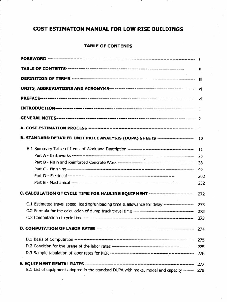 Cost Estimation Manual For Low Rise Buildings Acfl Nyms Download