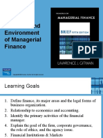 The Role and Environment of Managerial Finance