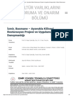 İzmir, Basmane – Ayavukla Kilisesi Restorasyon Projesi ve Uygulama Danışmanlığı – Mimari Restorasyon