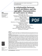 The Relationship Between Credit Card Attributes and The Demographic Characteristics of Card Users in China