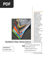 Marketing Research: Submitted To: Dr. Gaurav Joshi