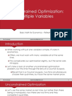 3.2 Unconstrained Optimization Multiple Variables