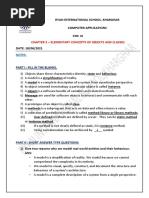 Chapter 3 - Elementary Concepts of Objects and Classes: Ryan International School, Kharghar Computer Applications STD: Ix