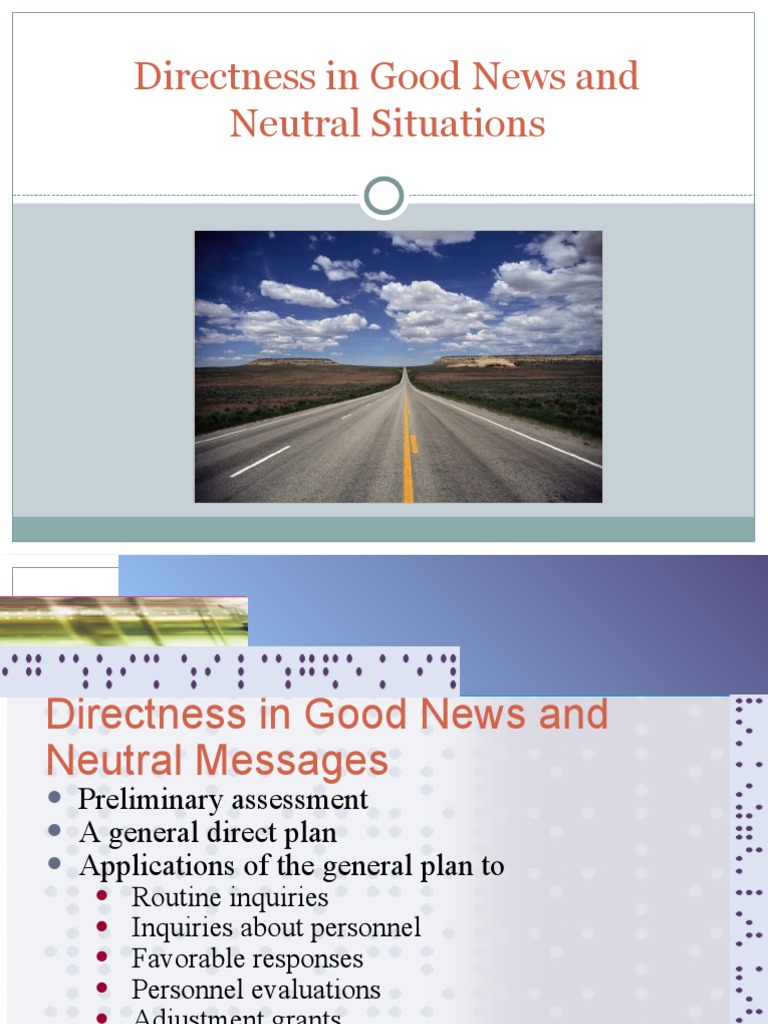 Directness in Good News Messaging | PDF