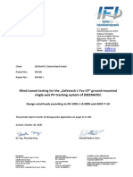 Wind tunnel testing report for IDEEMATEC PV tracker