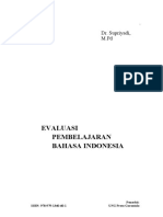 Evaluasi Pembelajaran Bahasa Indonesia