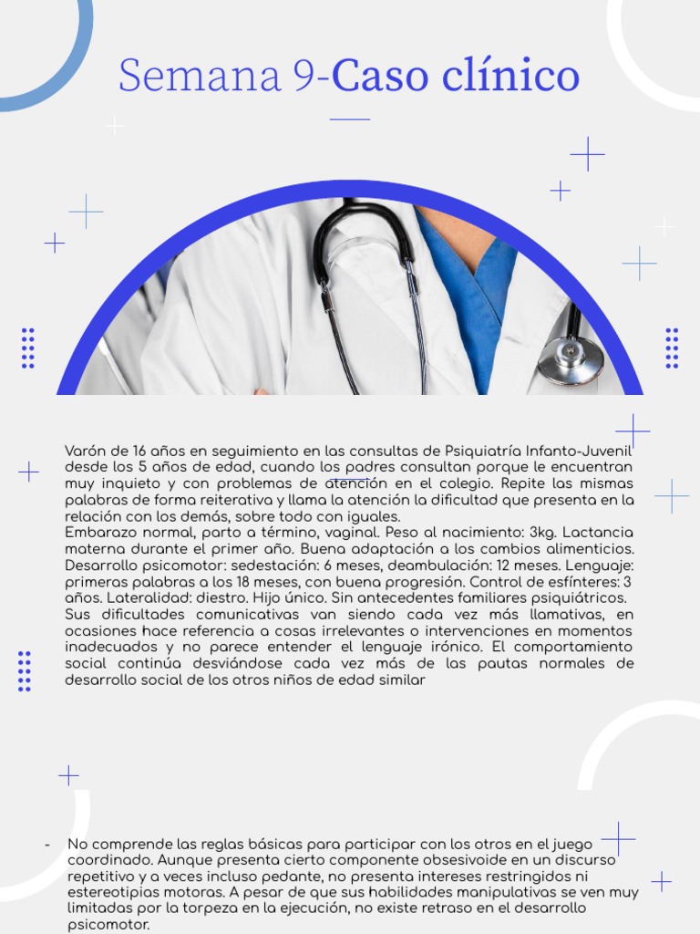 Caso Clínico 9 | PDF | Espectro autista | Trastorno mental