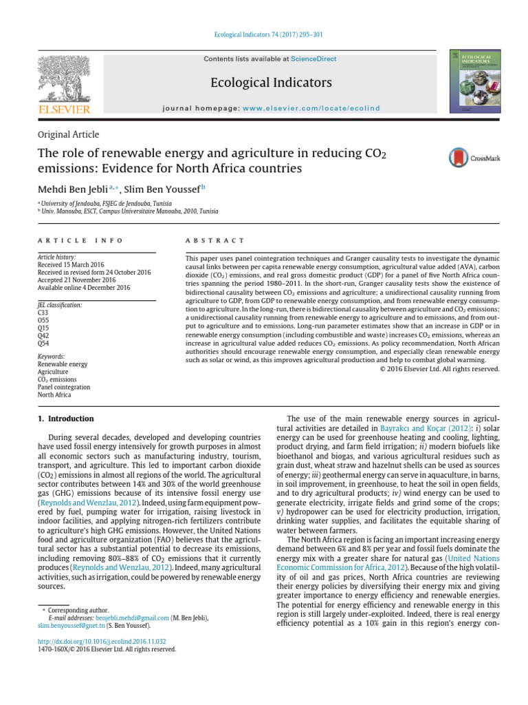 The Role of Renewable Energy and Agriculture in Reducing CO2 Emissions ...