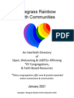 2021 Bluegrass Rainbow Faith Communities DIRECTORY