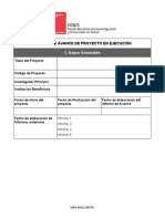 Informe de Avance Proyectos FONIS