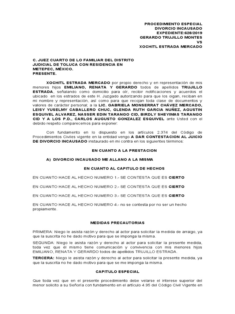 Divorcio Incausado | PDF | Divorcio | México