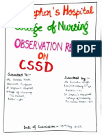 Report On CSSD by Ruchika Singh