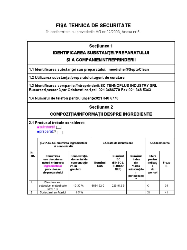 FSR Neodisher Septo Clean | PDF