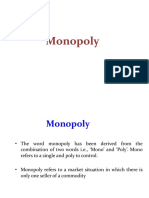 Monopoly in a Nutshell: Key Characteristics and Effects