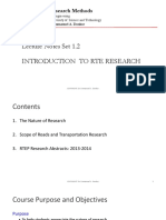 Lecture Notes Set 1.2 Introduction To Rte Research