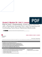 Grade 5: Module 2A: Unit 1: Lesson 9: End of Unit 1 Assessment: Analyzing An Interview