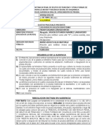 Acta Sucinta Audiencia de Ofrecimiento de Prueba Grupo 1