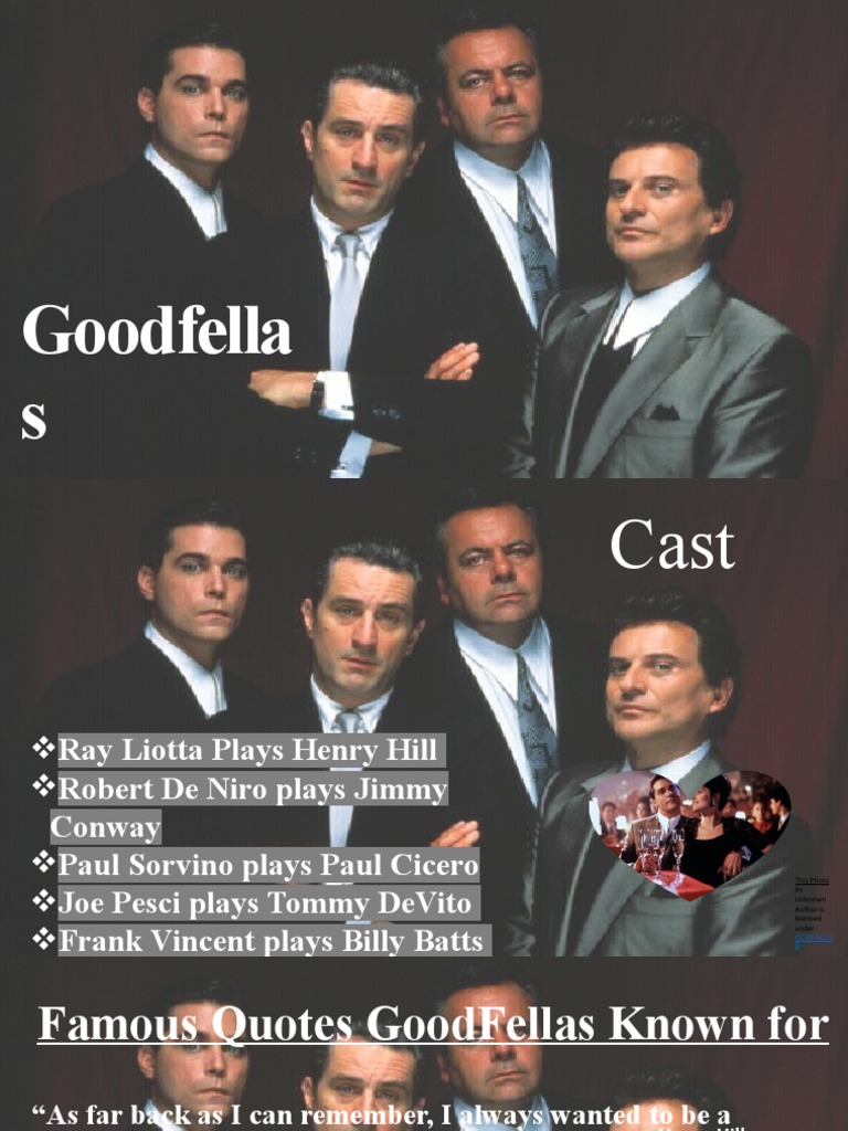 Goodfellas Cast and Famous Quotes | PDF | American Mafia, image size:768x1024