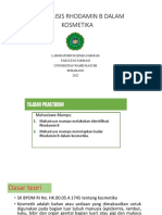 P4. Penetapan Kadar Rhodamin Dalam Kosmetika