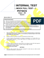 CBSE MOCK Full Test-1 - C-XII - 16-03-22 - Q.Paper - Physics