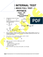 CBSE MOCK Full Test-1 - C-XII - 16-03-22 - Hints & Sol - Physics