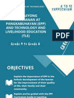 Edukasyong Pantahanan at Pangkabuhayan (Epp) and Technology and Livelihood Education (TLE)