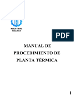 MANUAL DE PROCEDIMIENTO DE PLANTA TÉRMICA Arreglado